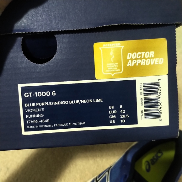 EUC Women's Asics GT-1000 6 Running Shoes Sz 10 - Picture 4 of 8